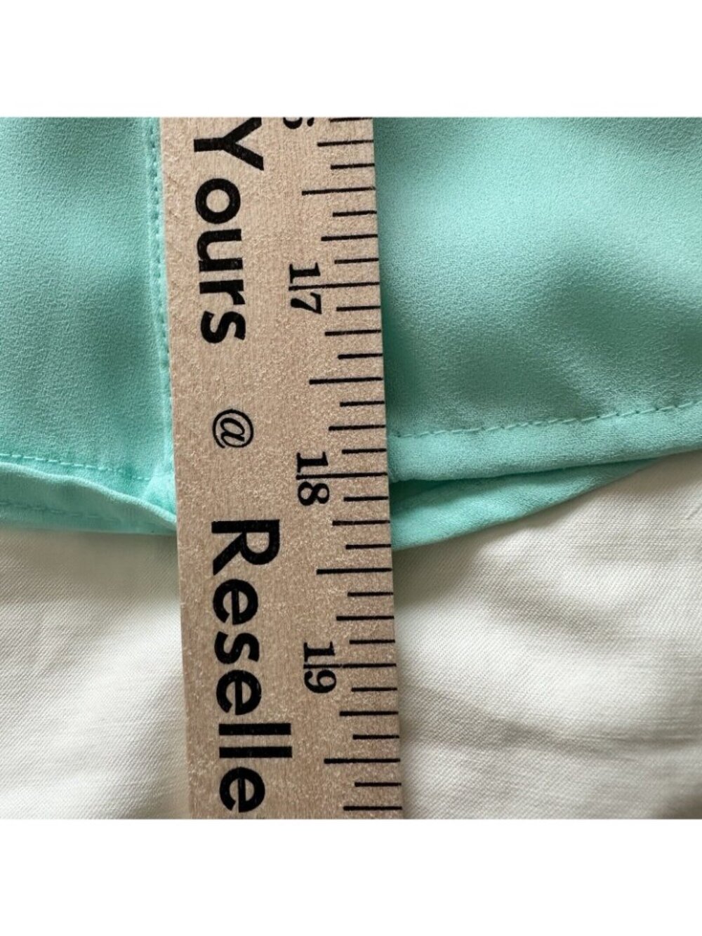 Sleeveless Mint Green Blouse Womens Size 0X High-Low Hem Polyester Coastal - Picture 7 of 8